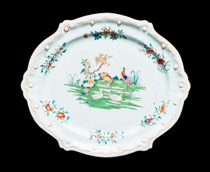 Chinese export porcelain famille rose meatdish